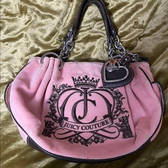 Juicy Couture Handbags - Juicy Couture RARE Vintage Pink Hobo Y2K Bag